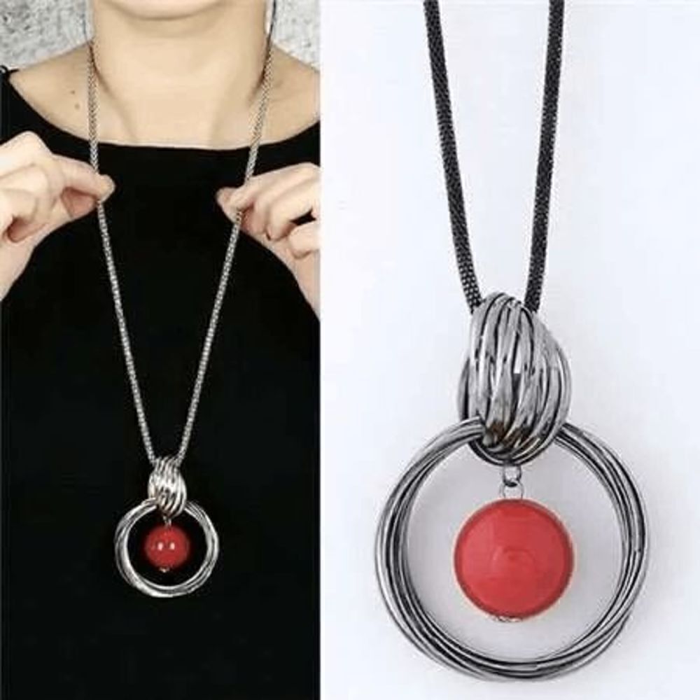Ladies Chic Red Necklace  